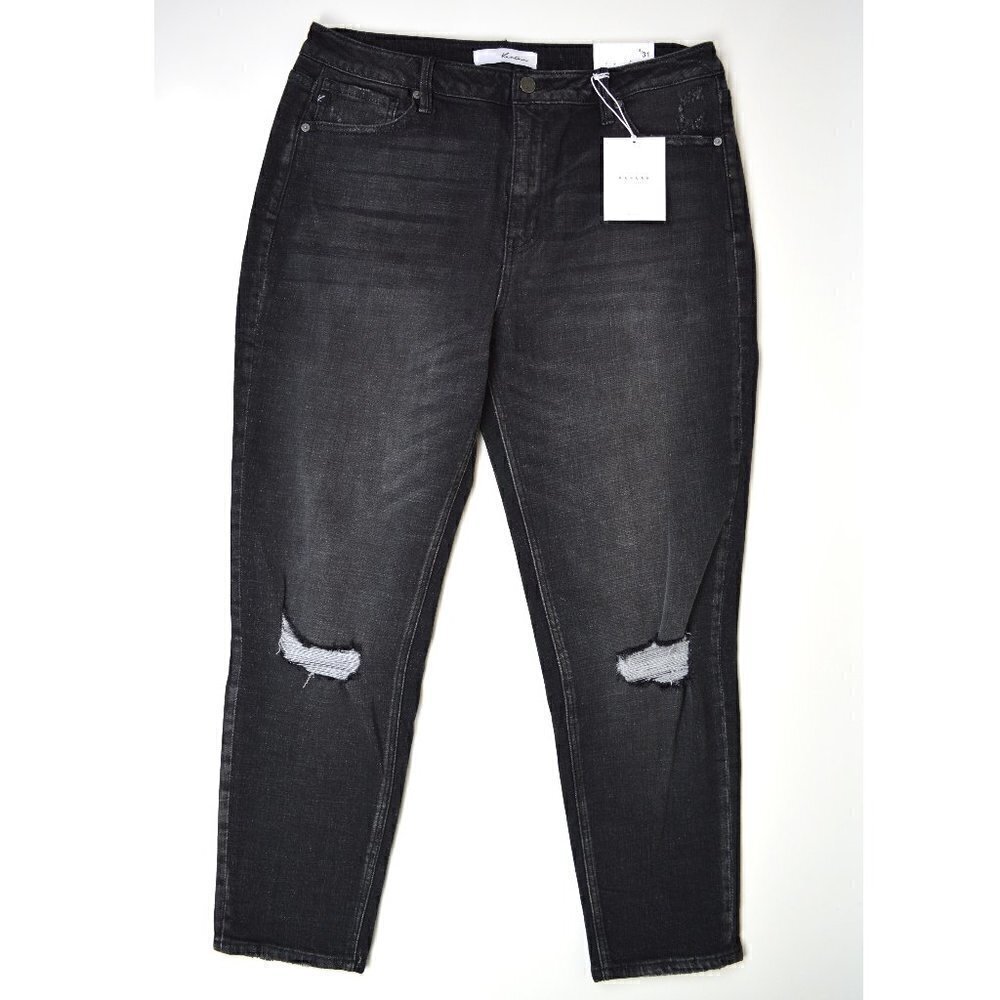 Kancan Milana High Rise Mom Jeans Black NEW 15/31